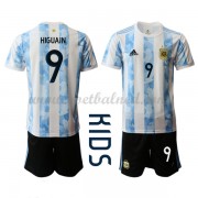 Goedkope Voetbaltenue Kind Argentinië 2021 Gonzalo Higuain 9 Thuisshirt..
